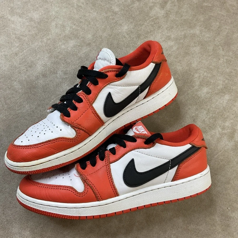 Nike Air Jordan 1 Low OG Size 7Y (GS) Starfish Orange White Black CZ0858-801